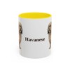 11oz Havanese Mug, Yellow, front view