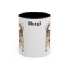 11oz Horgi Mug, Black, front view