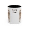 11oz Horgi Dog Dad Mug, Black, front view
