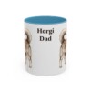11oz Horgi Dog Dad Mug, Light Blue, front view