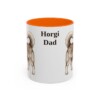 11oz Horgi Dog Dad Mug, Orange, front view