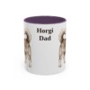 11oz Horgi Dog Dad Mug, Purple, front view