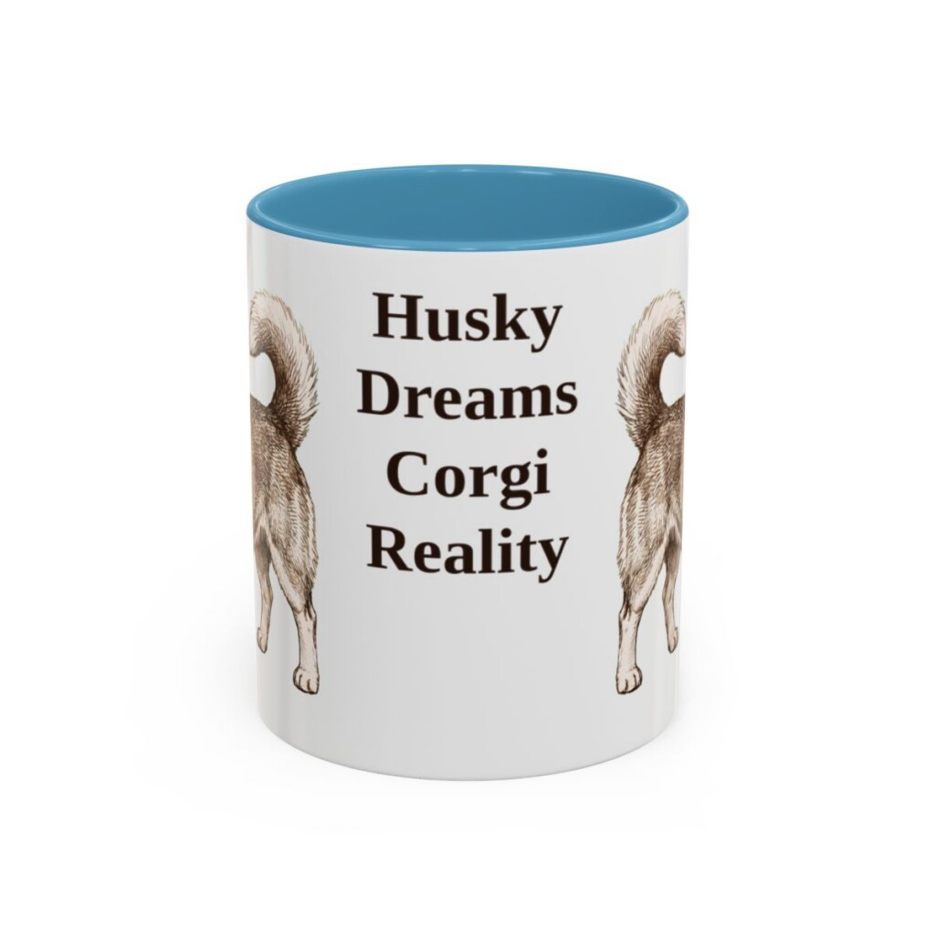11oz-horgi-mug-humor-light-blue 11oz Funny Horgi Mug, Light Blue, front view
