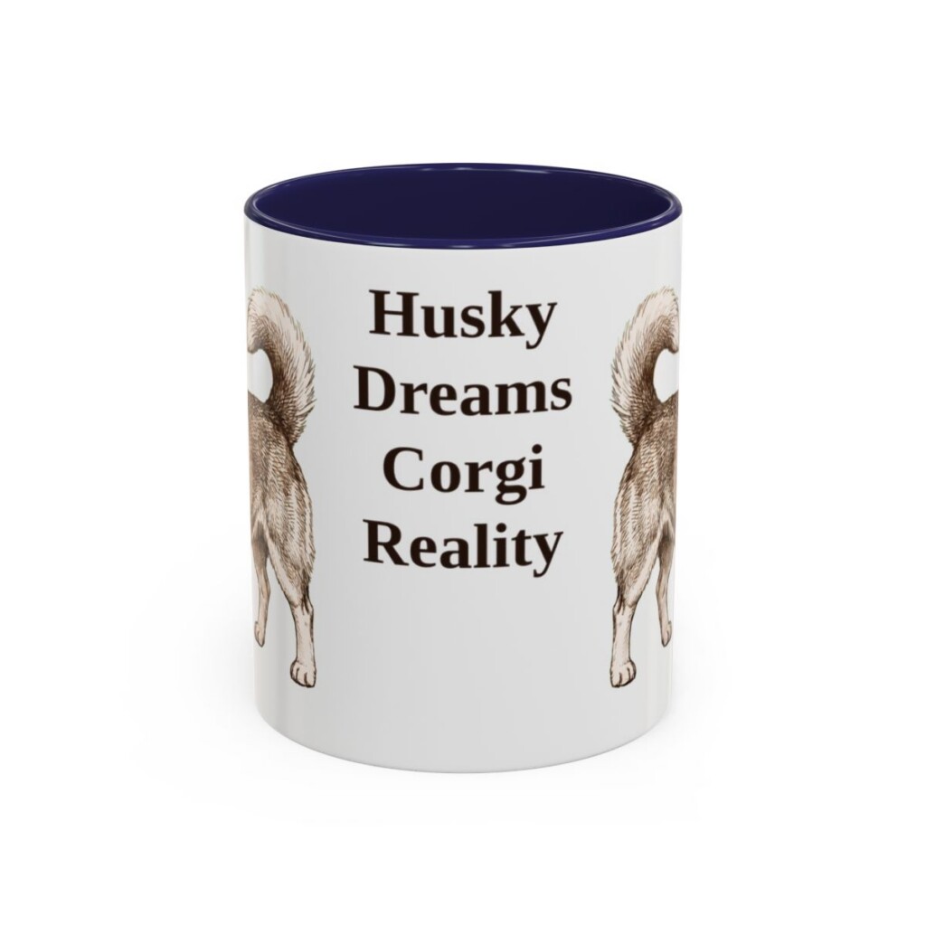 11oz-horgi-mug-humor-navy 11oz Funny Horgi Mug, Navy, front view
