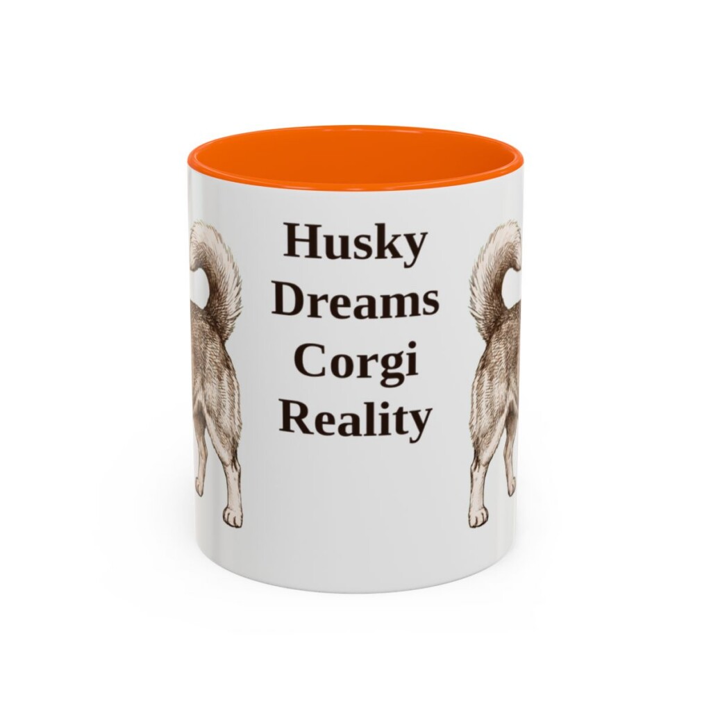 11oz-horgi-mug-humor-orange 11oz Funny Horgi Mug, Orange, front view