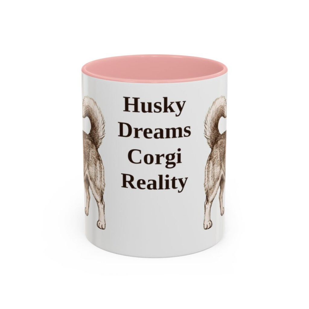 11oz-horgi-mug-humor-pink 11oz Funny Horgi Mug, Pink, front view