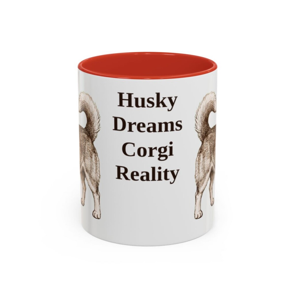 11oz-horgi-mug-humor-red 11oz Funny Horgi Mug, Red, front view