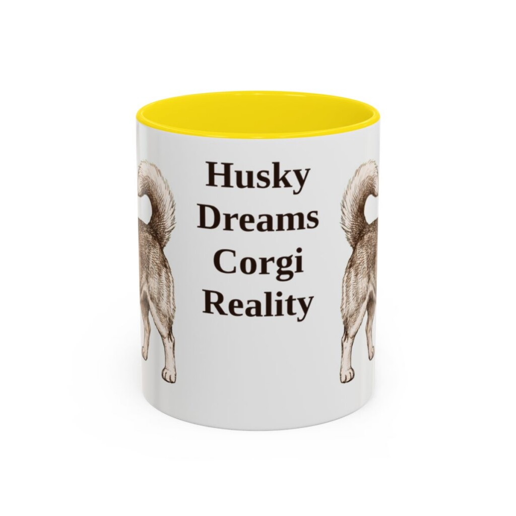 11oz-horgi-mug-humor-yellow 11oz Funny Horgi Mug, Yellow, front view