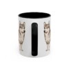 11oz Horgi Latin Mug, Black, back view