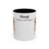 11oz Horgi Latin Mug, Black, front view