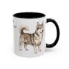 11oz Horgi Latin Mug, Black, right side view