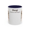 11oz Horgi Latin Mug, Navy, front view