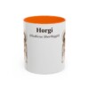 11oz Horgi Latin Mug, Orange, front view