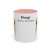 11oz Horgi Latin Mug, Pink, front view