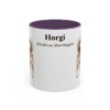 11oz Horgi Latin Mug, Purple, front view