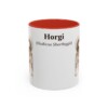 11oz Horgi Latin Mug, Red, front view