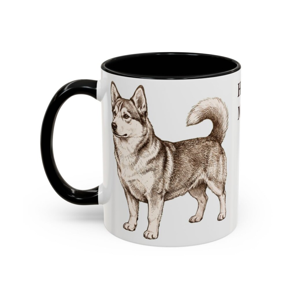 11oz Horgi Dog Mom Mug, Black, left side view