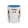 11oz Horgi Dog Mom Mug, Light Blue, front view