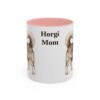 11oz Horgi Dog Mom Mug, Pink, front view