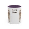 11oz Horgi Dog Mom Mug, Purple, front view