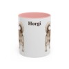 11oz Horgi Mug, Pink, front view
