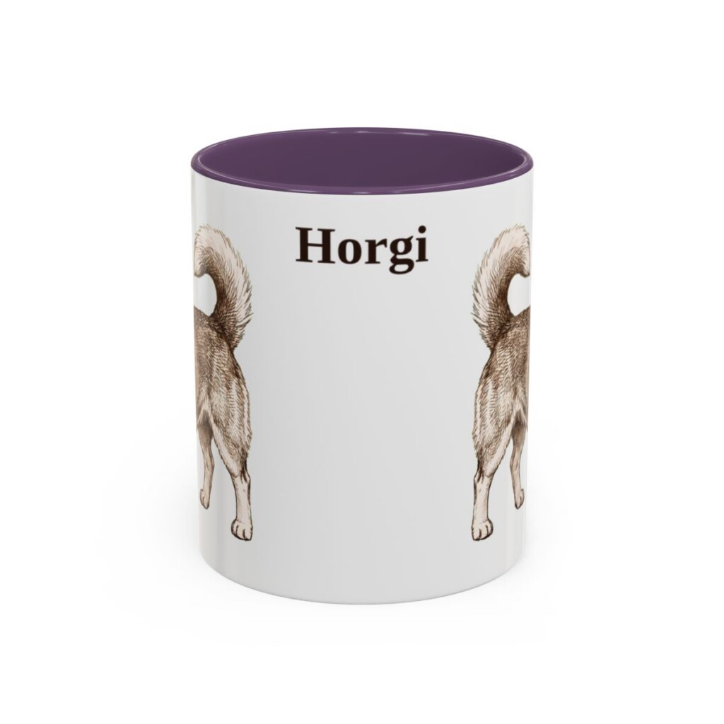 11oz Horgi Mug, Purple, front view