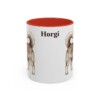 11oz Horgi Mug, Red, front view