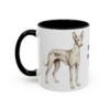 11oz Ibizan Hound Dog Dad Mug, Black, left side view