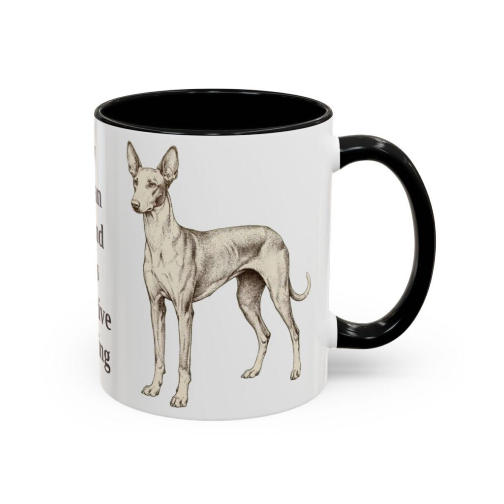 11oz-ibizan-hound-mug-humor-black-right 11oz Funny Ibizan Hound Mug, Black, right side view