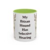 11oz-ibizan-hound-mug-humor-light-green 11oz Funny Ibizan Hound Mug, Light Green, front view