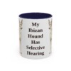 11oz-ibizan-hound-mug-humor-navy 11oz Funny Ibizan Hound Mug, Navy, front view