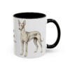 11oz Ibizan Hound Latin Mug, Black, right side view