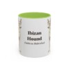 11oz Ibizan Hound Latin Mug, Light Green, front view