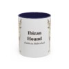 11oz Ibizan Hound Latin Mug, Navy, front view