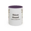 11oz Ibizan Hound Latin Mug, Purple, front view