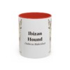 11oz Ibizan Hound Latin Mug, Red, front view
