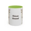 11oz-ibizan-hound-mug-light-green 11oz Ibizan Hound Mug, Light Green, front view