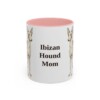 11oz Ibizan Hound Dog Mom Mug, Pink, front view