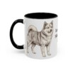 11oz Icelandic Sheepdog Dog Dad Mug, Black, left side view