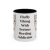 11oz Funny Icelandic Sheepdog Mug, Black, front view