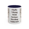 11oz Funny Icelandic Sheepdog Mug, Navy, front view