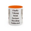 11oz Funny Icelandic Sheepdog Mug, Orange, front view