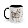 11oz Icelandic Sheepdog Latin Mug, Black, left side view