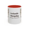 11oz Icelandic Sheepdog Latin Mug, Red, front view
