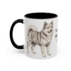 11oz Icelandic Sheepdog Dog Mom Mug, Black, left side view