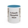 11oz Icelandic Sheepdog Dog Mom Mug, Light Blue, front view