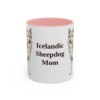 11oz Icelandic Sheepdog Dog Mom Mug, Pink, front view