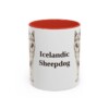 11oz Icelandic Sheepdog Mug, Red, front view