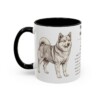11oz Icelandic Sheepdog Mug, Black, left side view