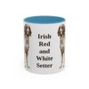 11oz-irish-red-and-white-setter-mug-light-blue 11oz Irish Red and White Setter Mug, Light Blue, front view